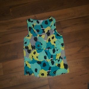 Large print top with loose layers